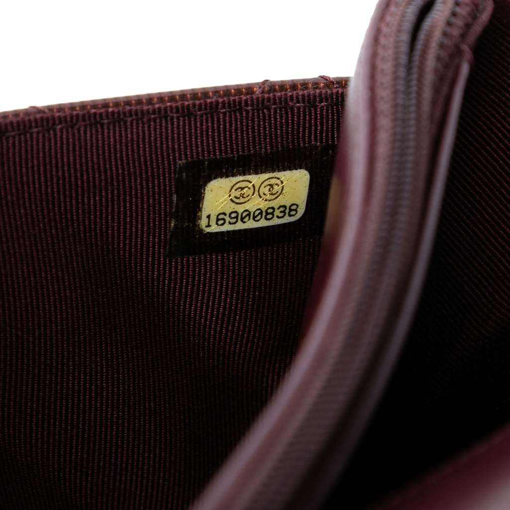 Chanel CC Quilted Metallic Patent Striped Wallet on Chain - 5