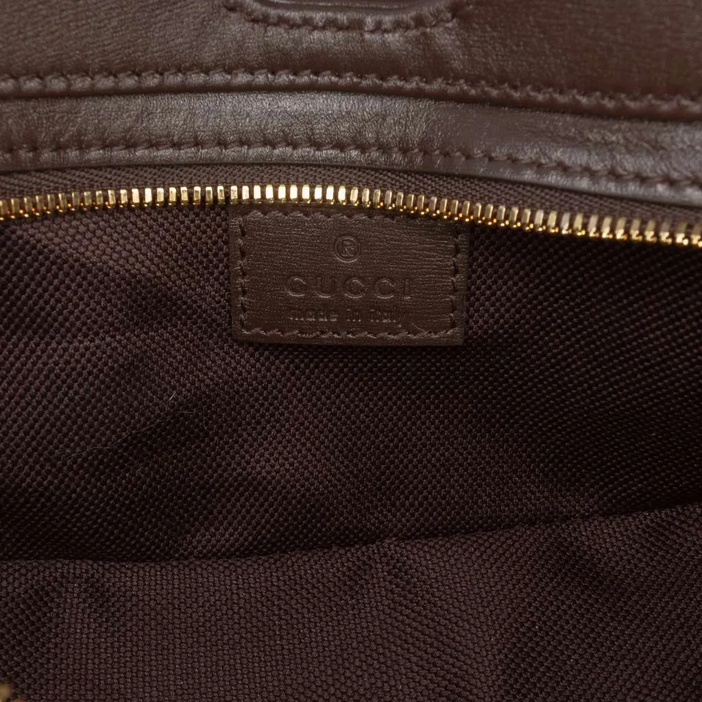 Gucci Mini GG Supreme Moon Side Web Shoulder Bag Brown Canvas Very good - Box View