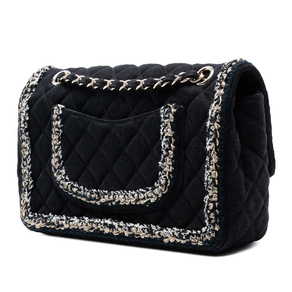 Chanel Medium Classic Denim Braided Single Flap - 2