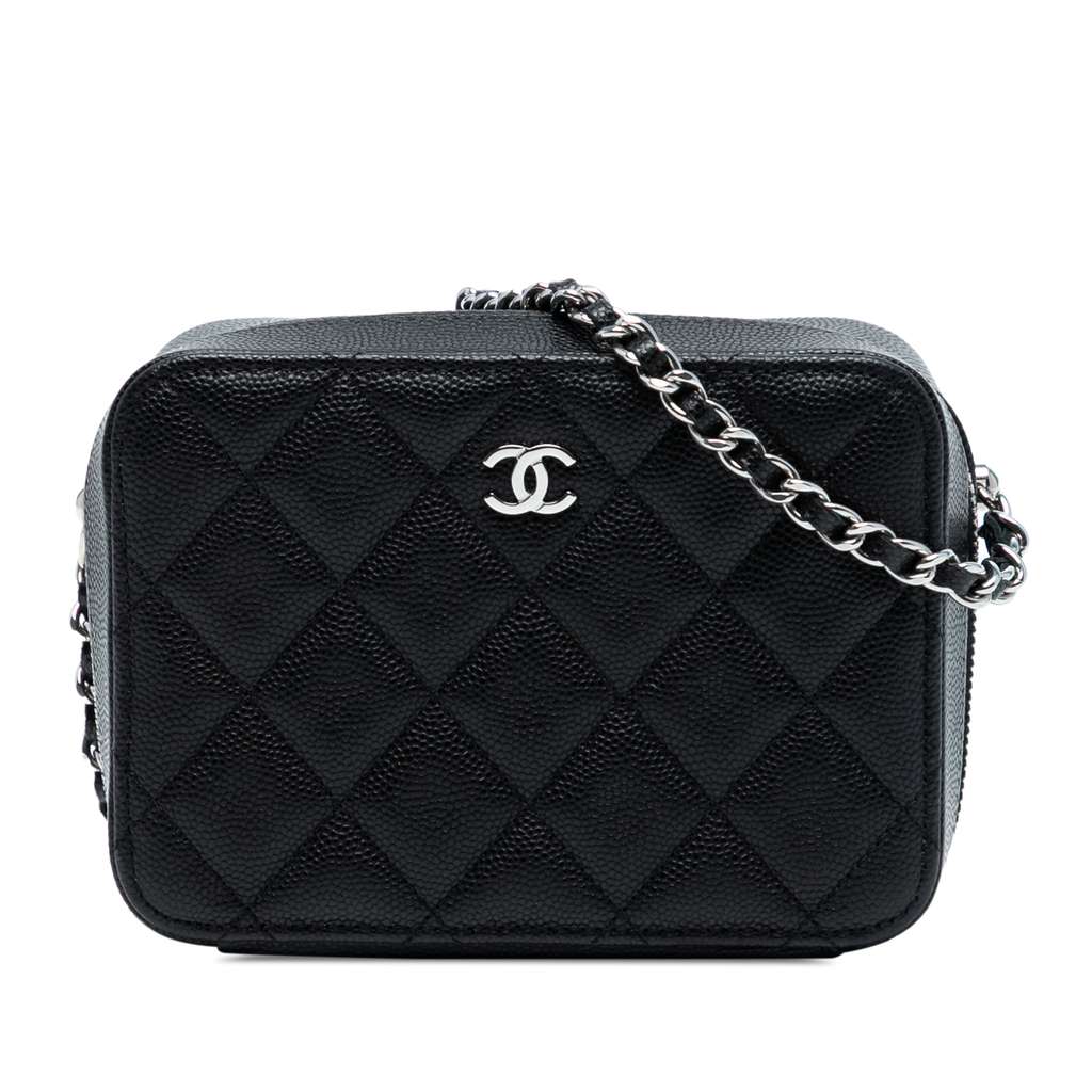 Chanel CC Quilted Caviar Camera Bag