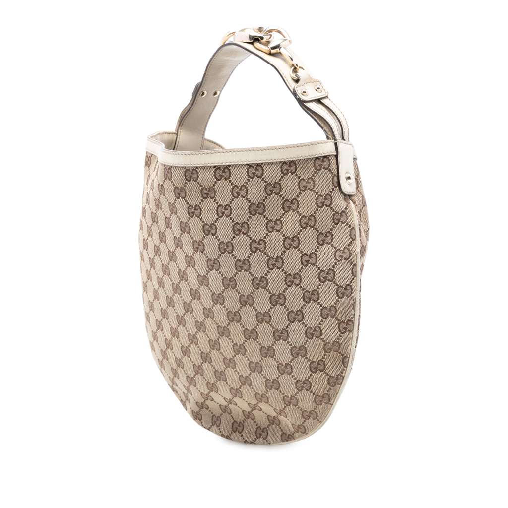 Gucci Large GG Canvas Wave Horsebit Hobo - 2