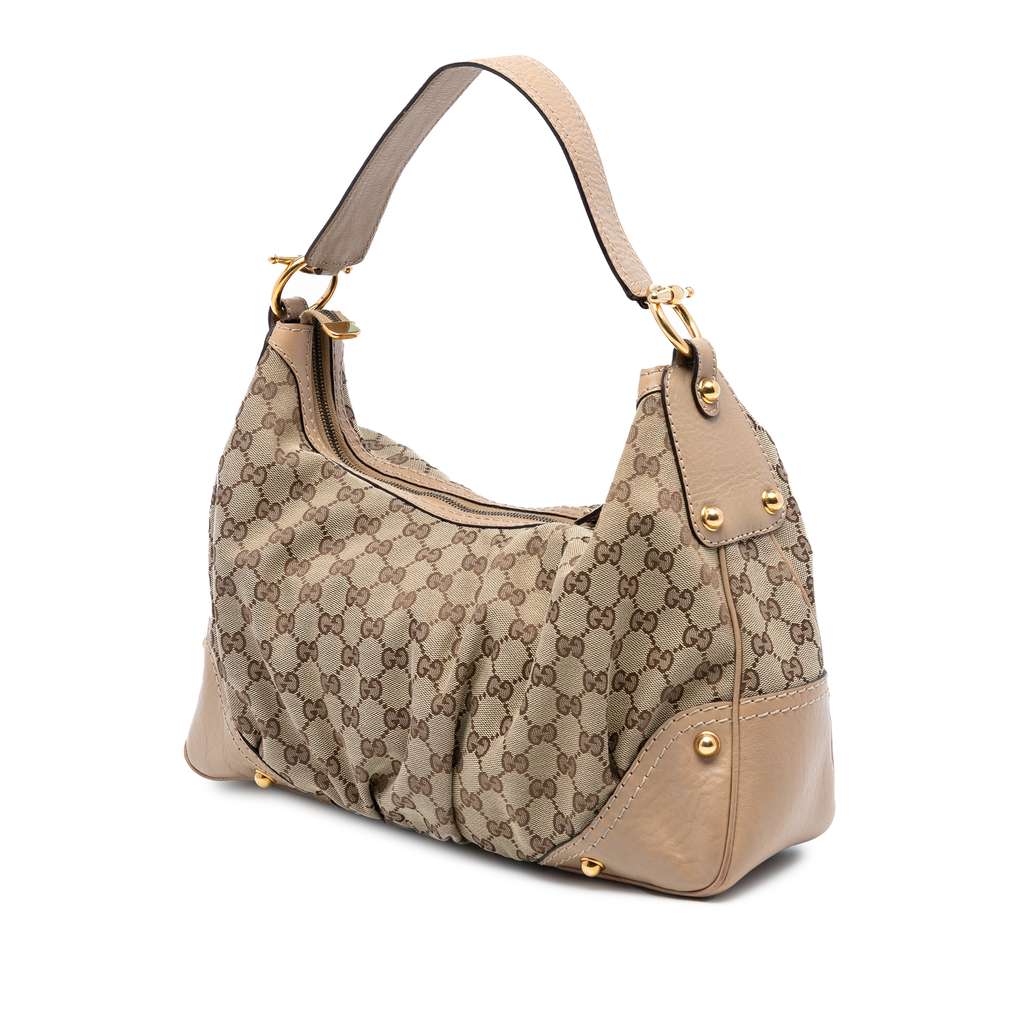 Gucci Medium GG Canvas Jockey Hobo - 2