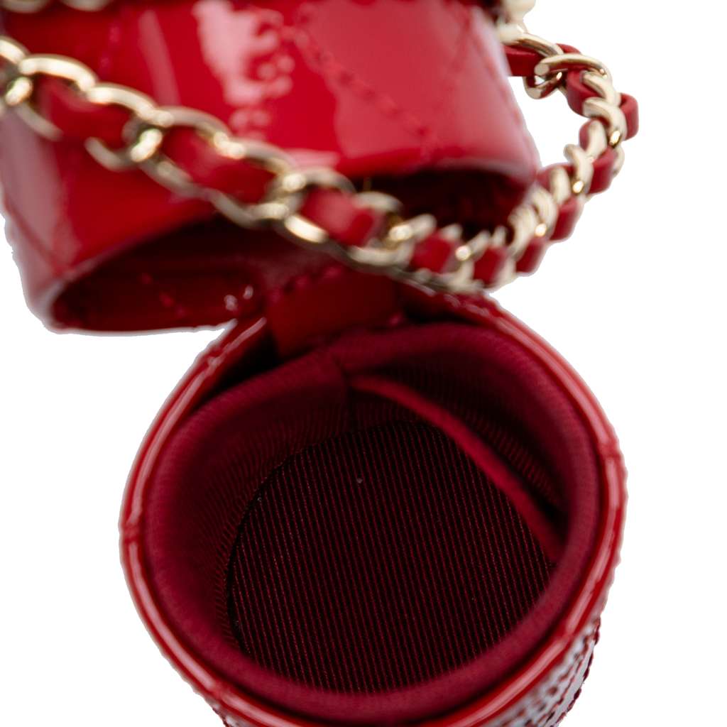 Chanel CC Quilted Patent Lipstick Case - 4