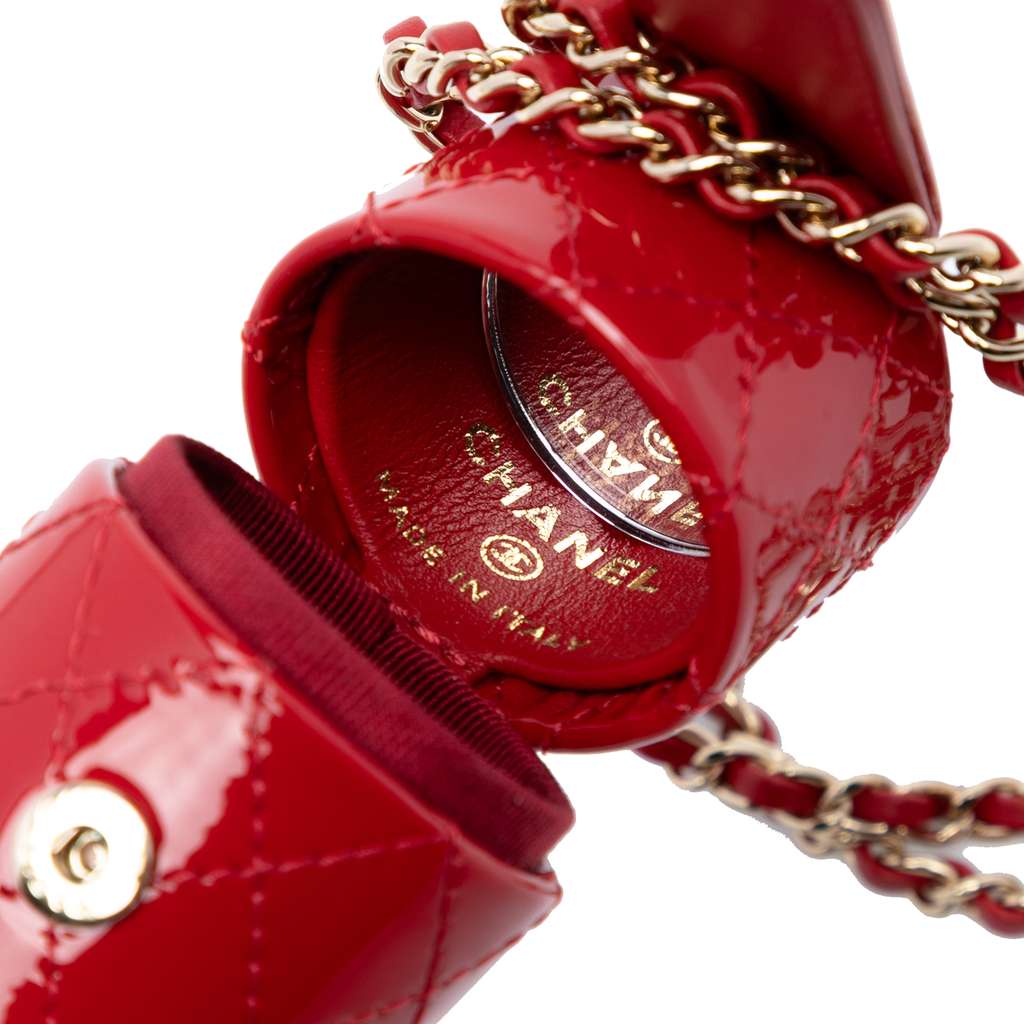Chanel CC Quilted Patent Lipstick Case - 5