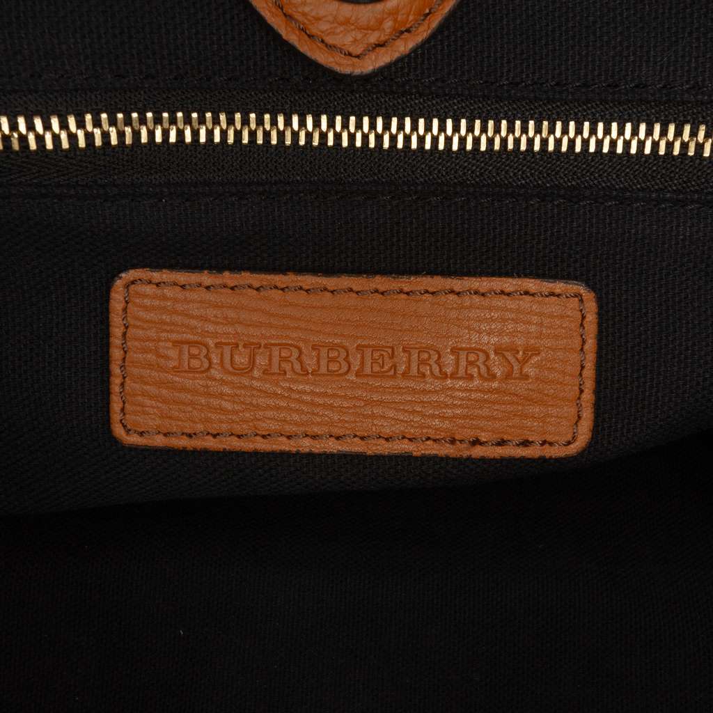 Burberry Medium Leather and House Check Banner Satchel - 5
