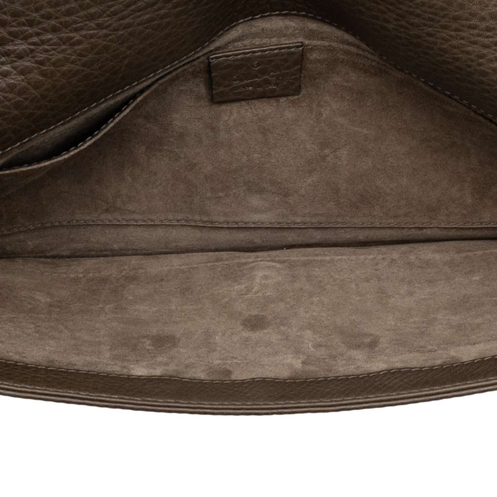 Gucci Leather 1973 Flap Clutch - 4