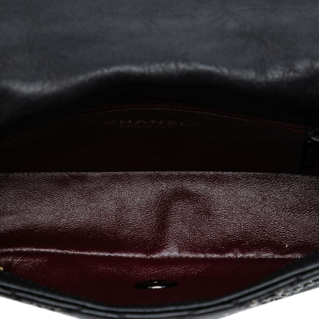 Chanel Small Quilted Distressed Calfskin Studded Metal Beauty Flap - 4