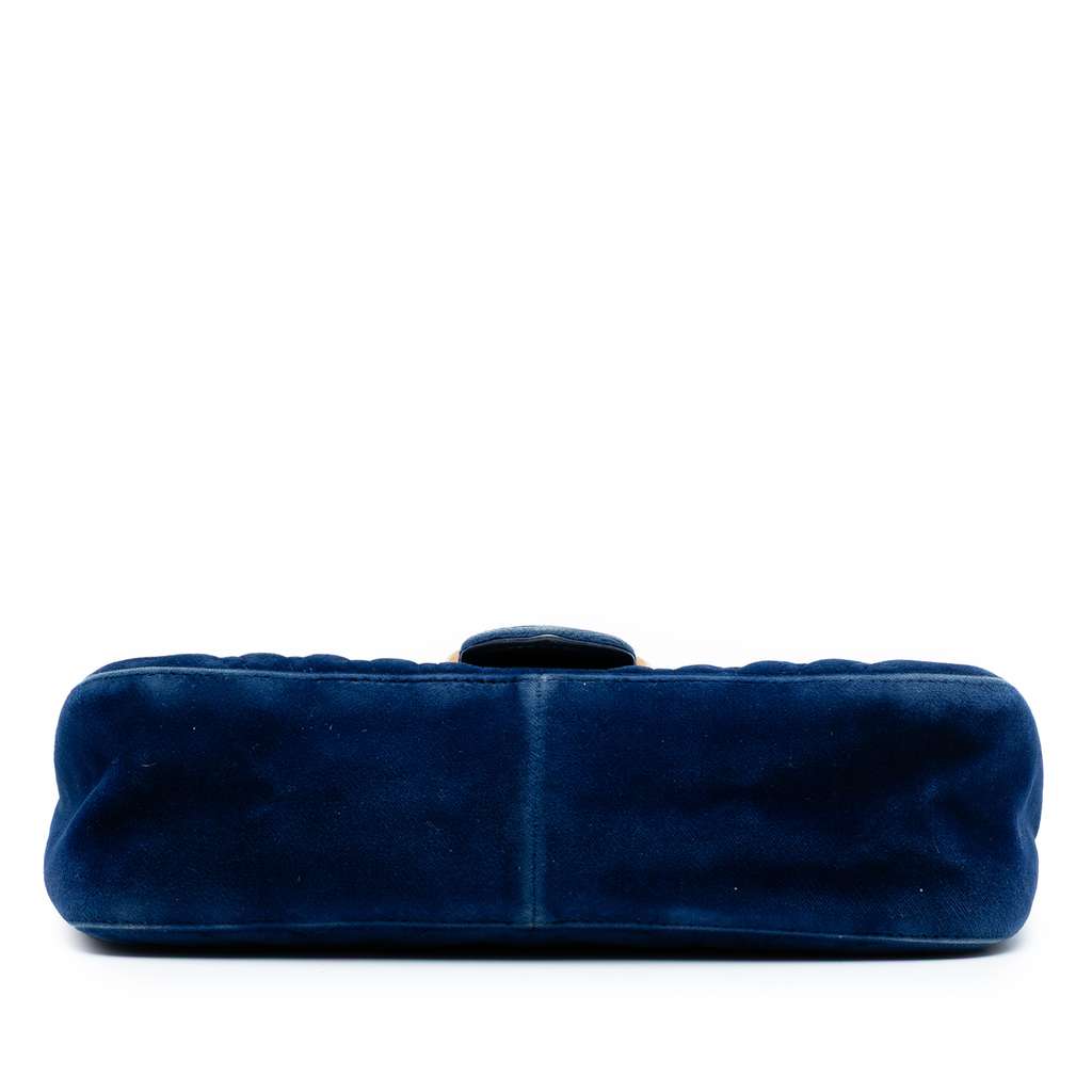 Gucci Medium GG Marmont Matelasse Velvet Shoulder Bag - 3