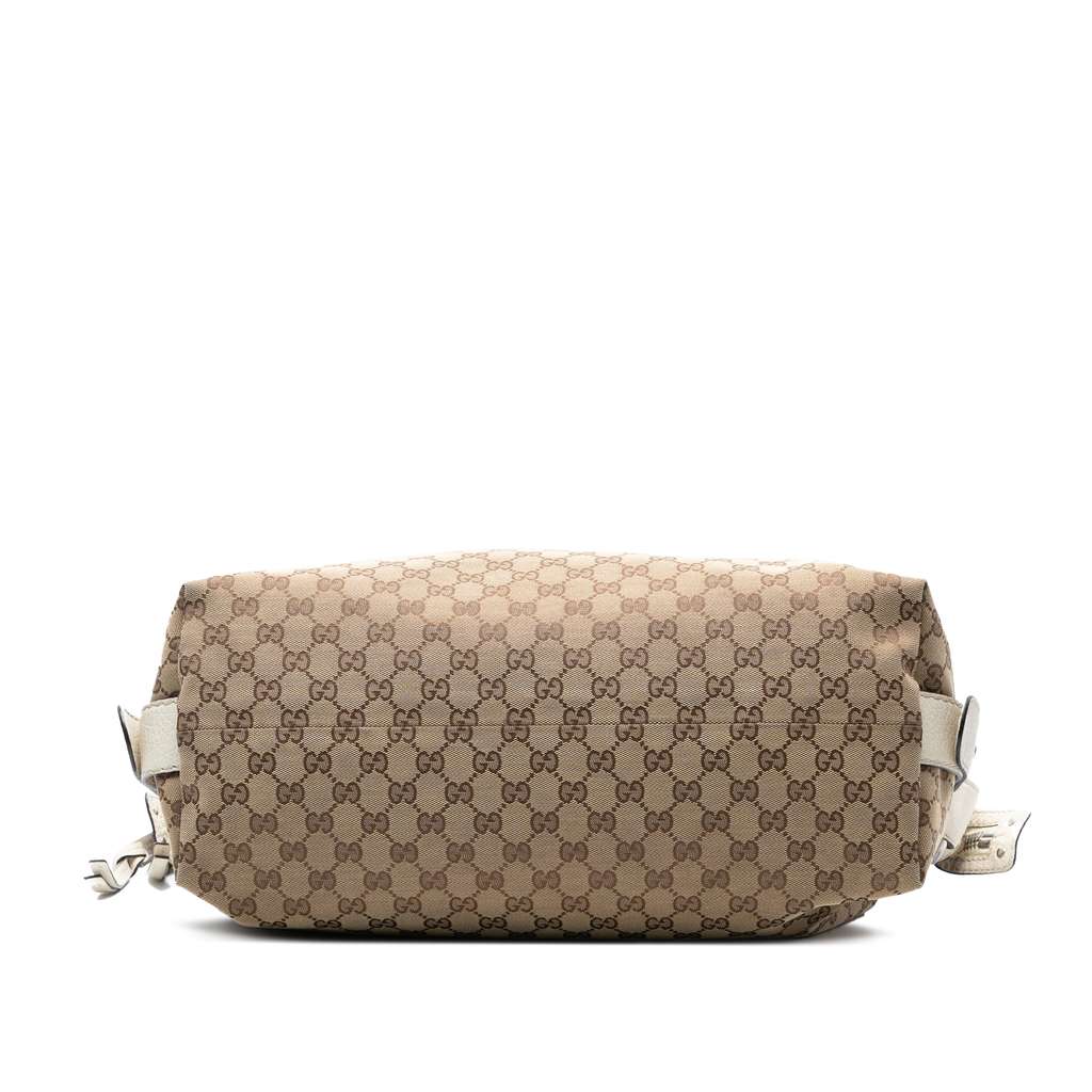 Gucci Large GG Canvas Bamboo Bar Tote - 3