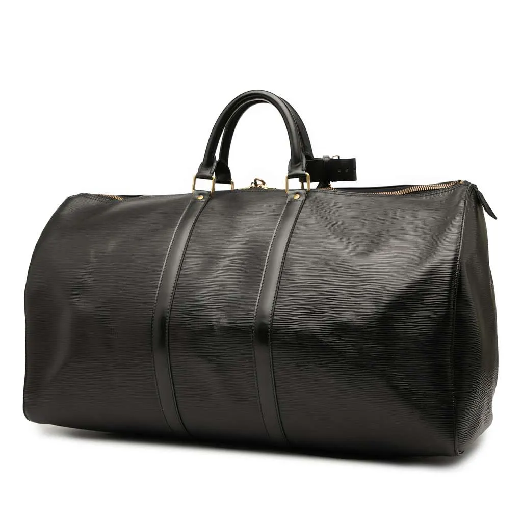 Louis Vuitton Epi Keepall 55 Black Leather Fair - Back View