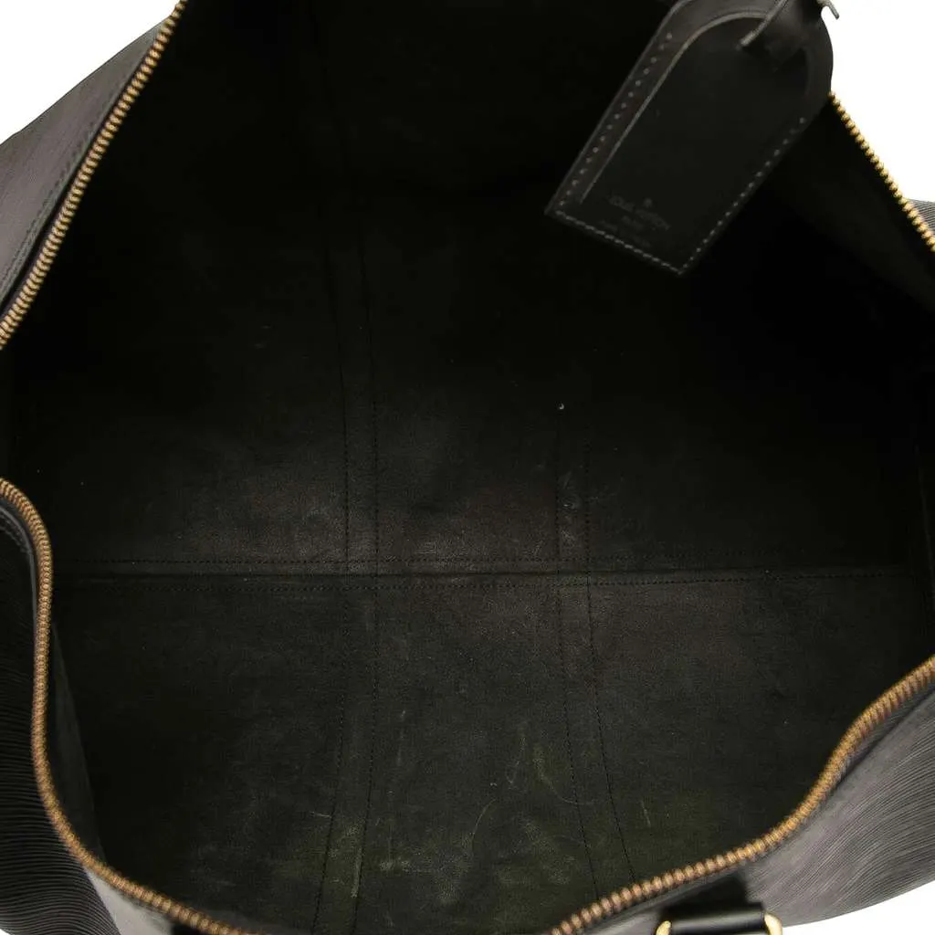 Louis Vuitton Epi Keepall 55 Black Leather Fair - Model View