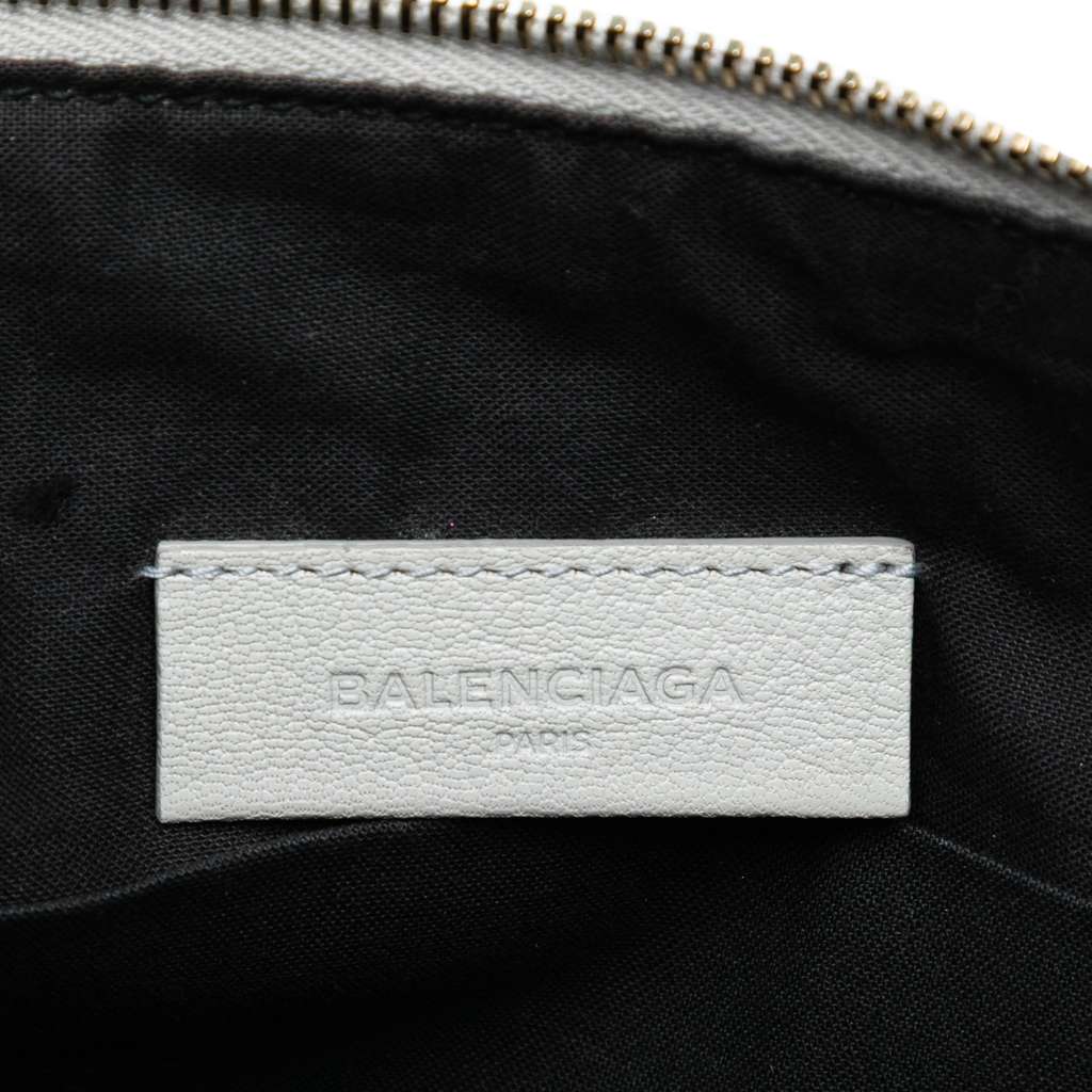 Balenciaga Calfskin Motocross Classic Zip Around Flat Clutch - 4
