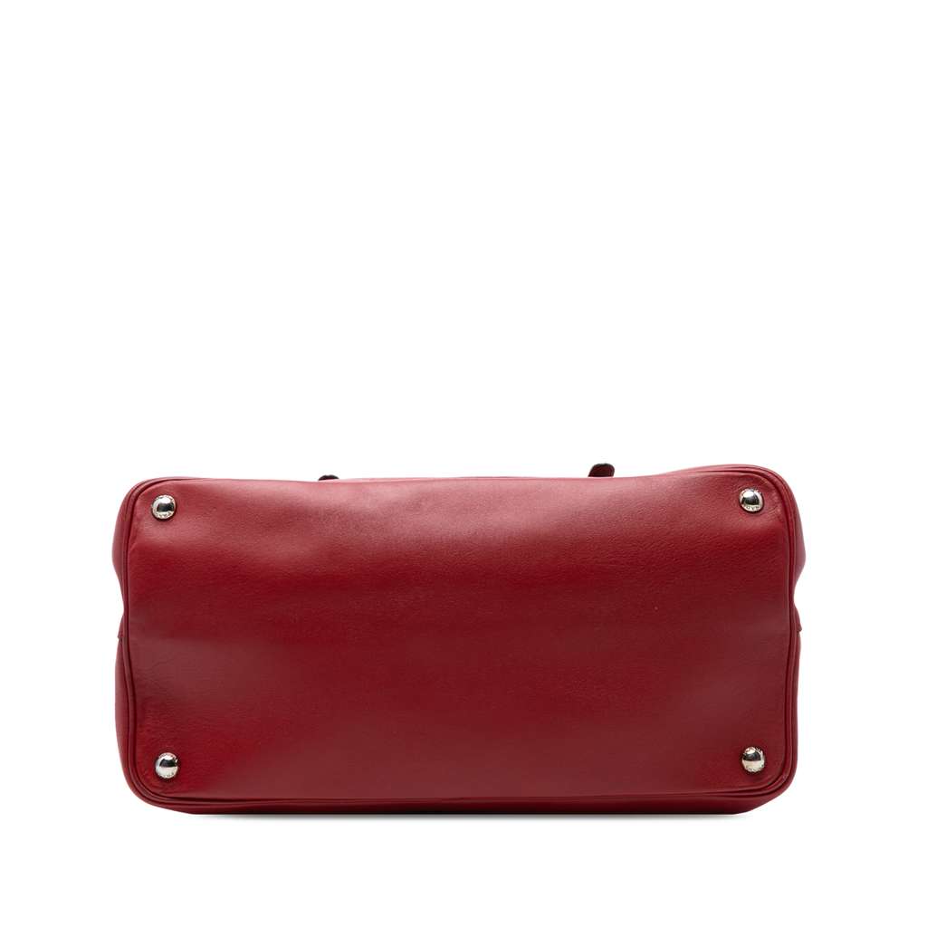 Prada Soft Calf Double Turnlock Satchel - 3