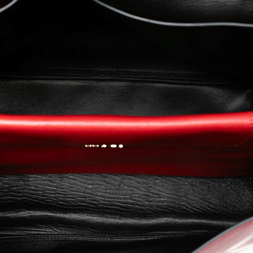 Prada Soft Calf Double Turnlock Satchel - 4