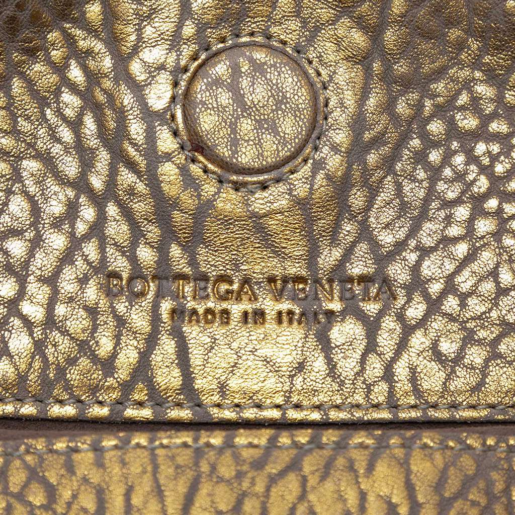 Bottega Veneta Intrecciato Trimmed Metallic Leather Duo Shoulder Bag - 5