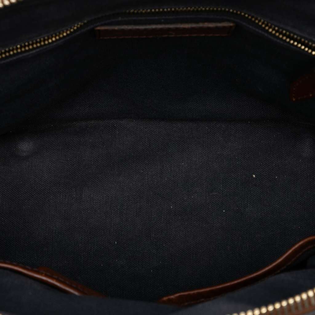 Burberry Small Leather Trimmed House Check Canvas Bridle Orchard Satchel - 4