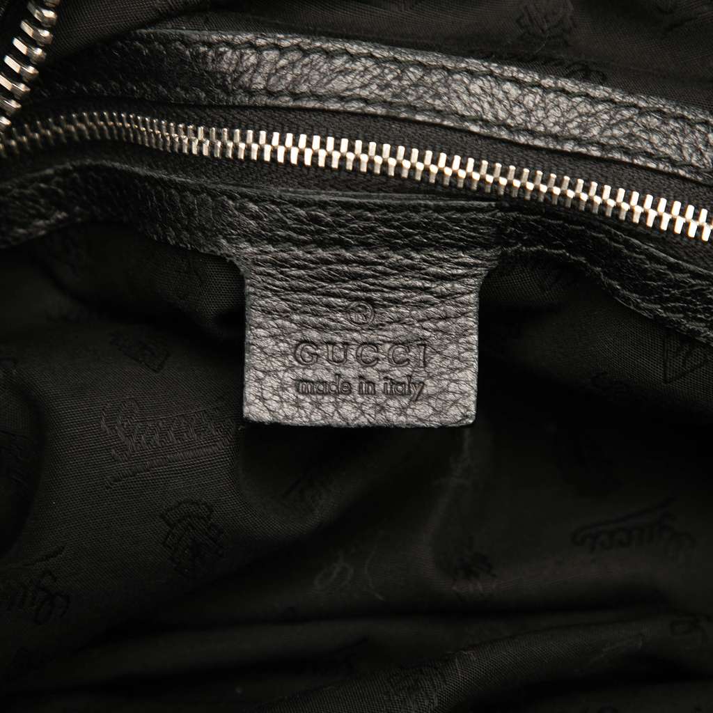 Gucci Medium Leather Bamboo Jungle Hobo - 5