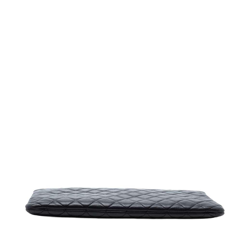 Chanel Large Quilted Lambskin O Case Clutch - 3