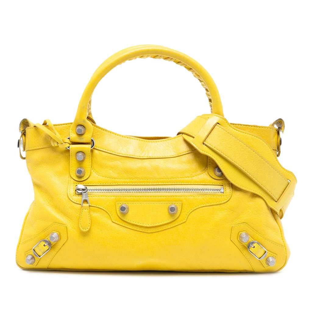 Balenciaga Lambskin Motocross Giant 21 First Satchel