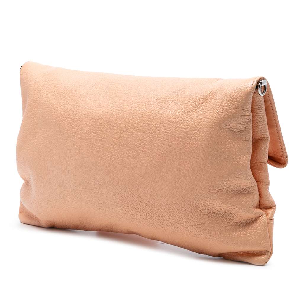 Balenciaga Chevre Motocross Classic Metallic Edge Envelope Clutch with Strap - 2