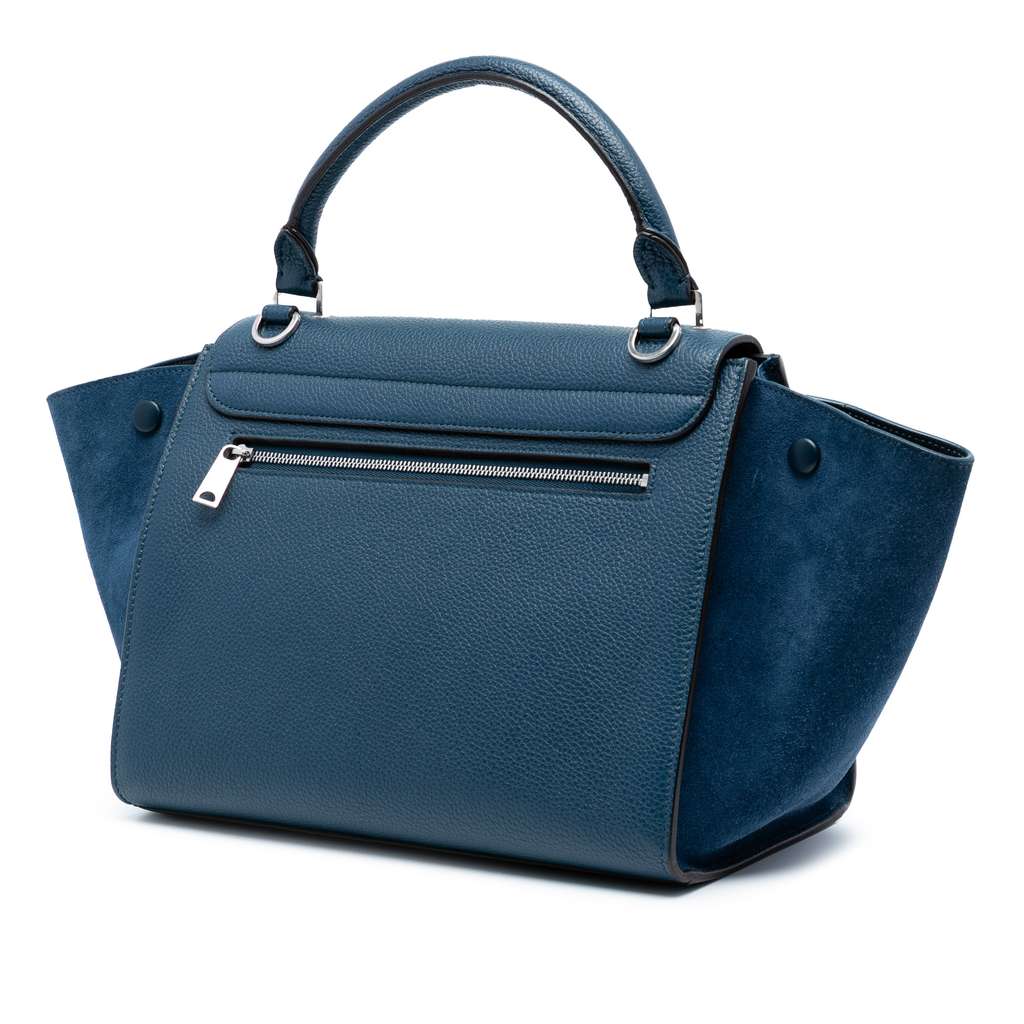 Celine Small Leather Trapeze Satchel - 2