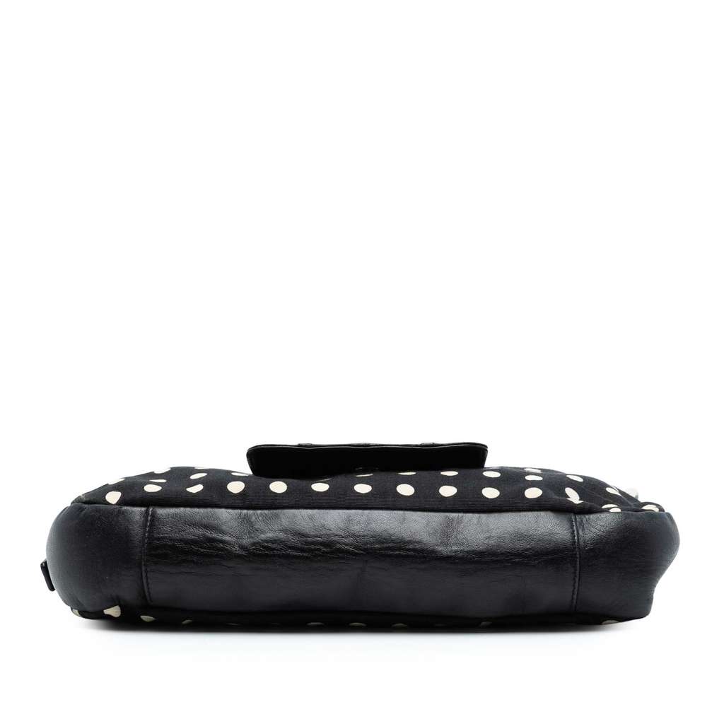 Saint Laurent Polka Dot Print Canvas Saharienne Shoulder Bag - 3