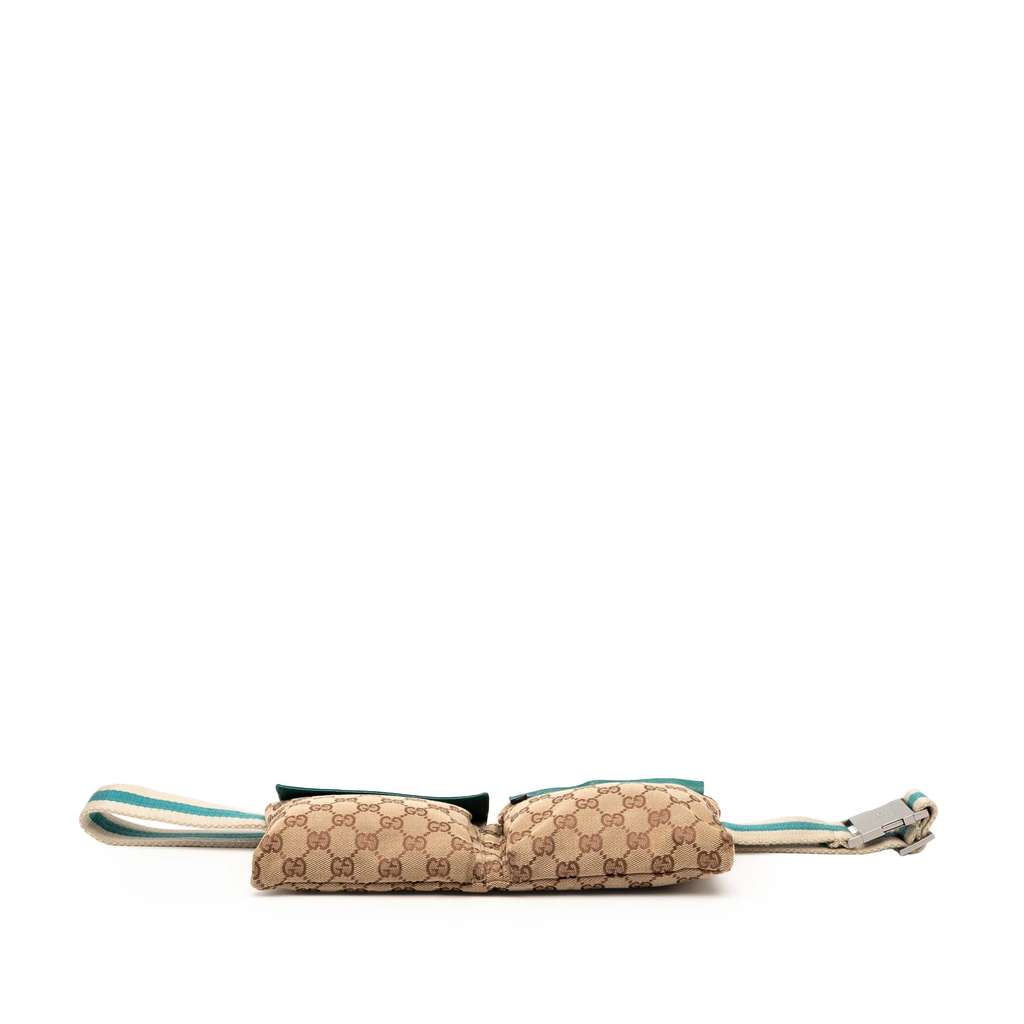 Gucci GG Canvas Web Double Pocket Belt Bag - 3