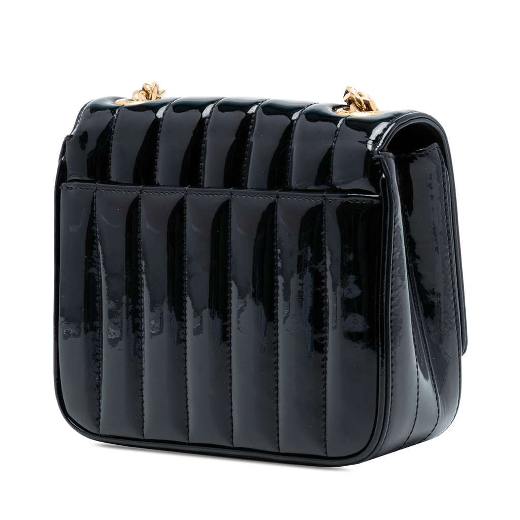 Saint Laurent Small Patent Monogram Vicky Chain Bag - 2