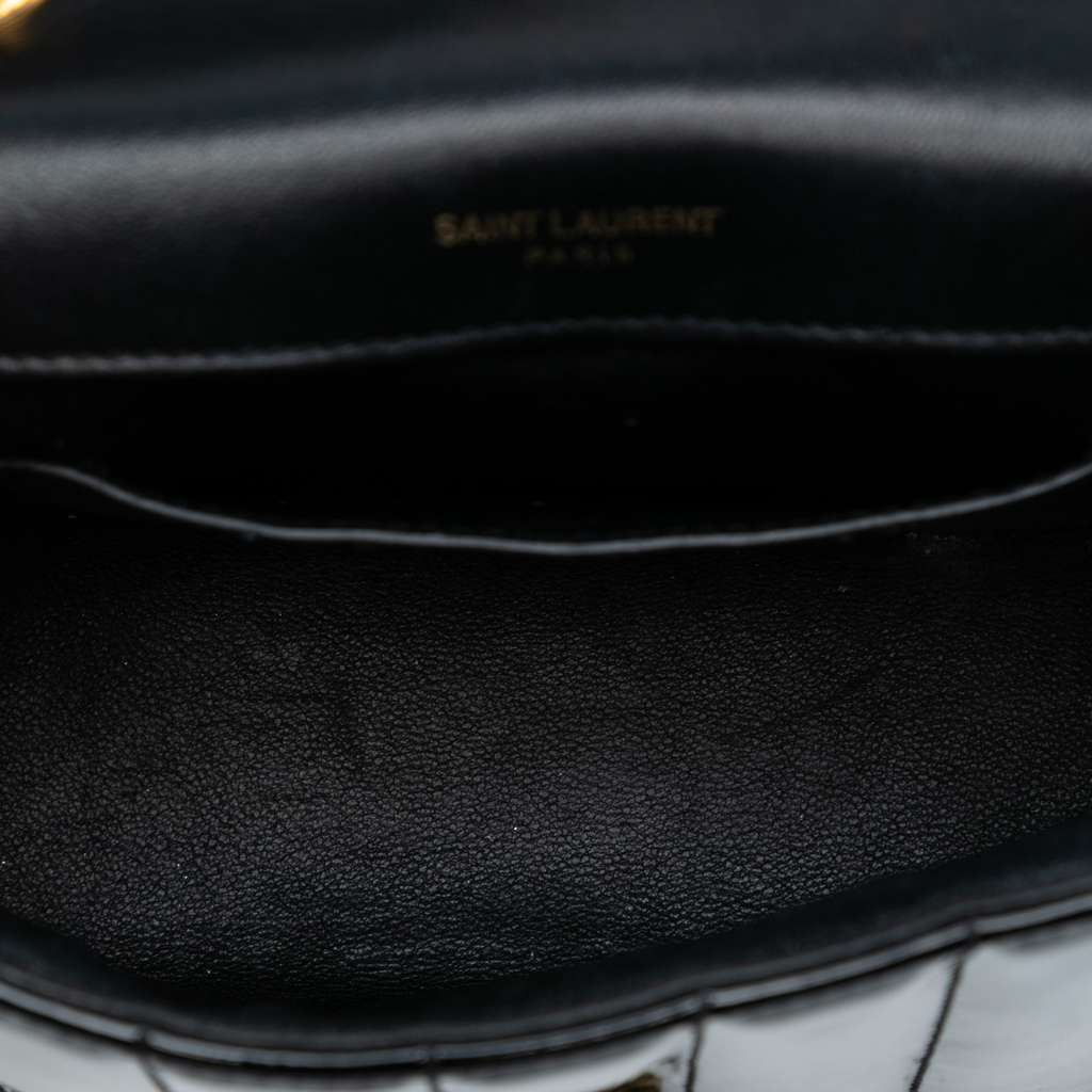 Saint Laurent Small Patent Monogram Vicky Chain Bag - 4