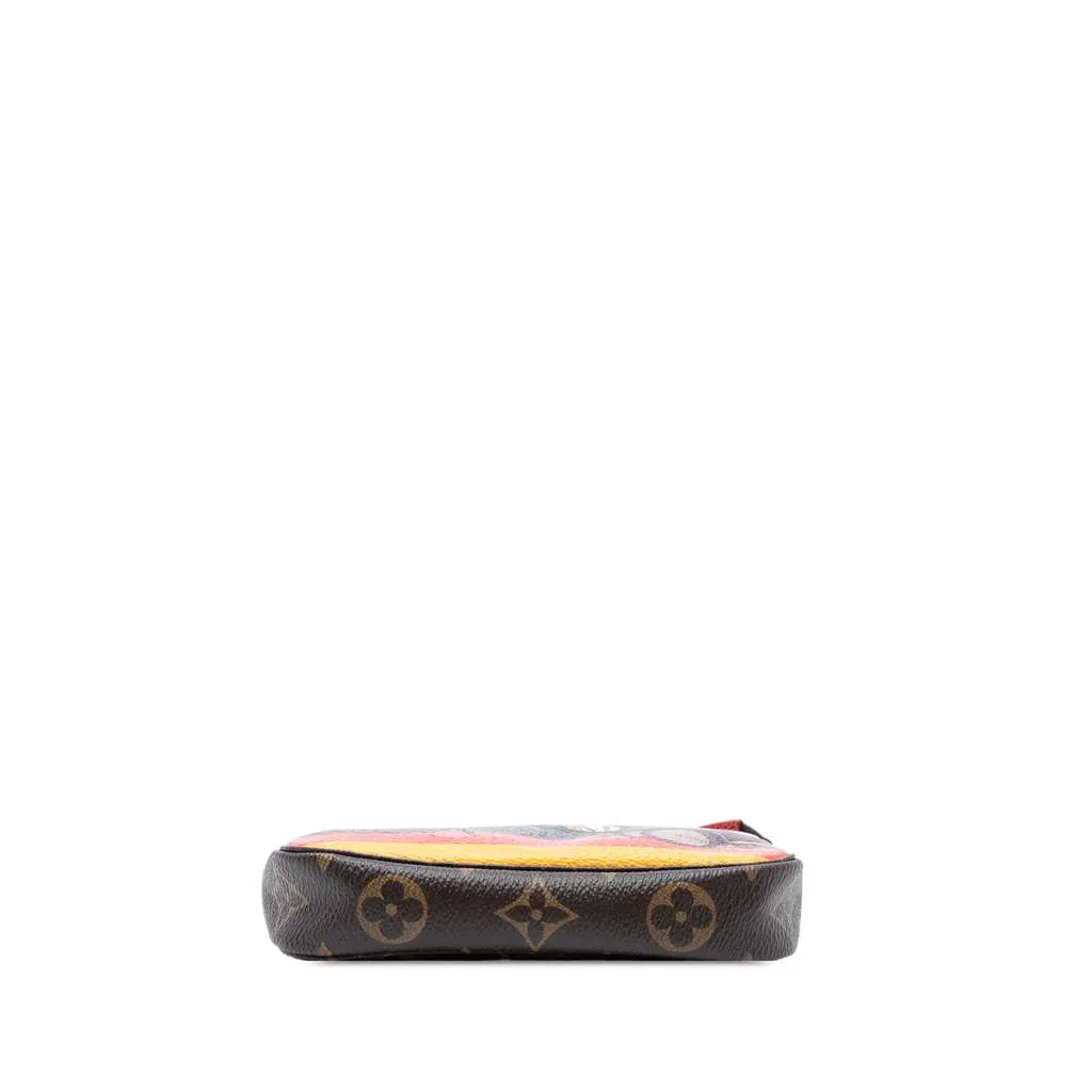 Louis Vuitton Monogram Evasion Illustre Mini Pochette Accessories Brown Good - Inside View