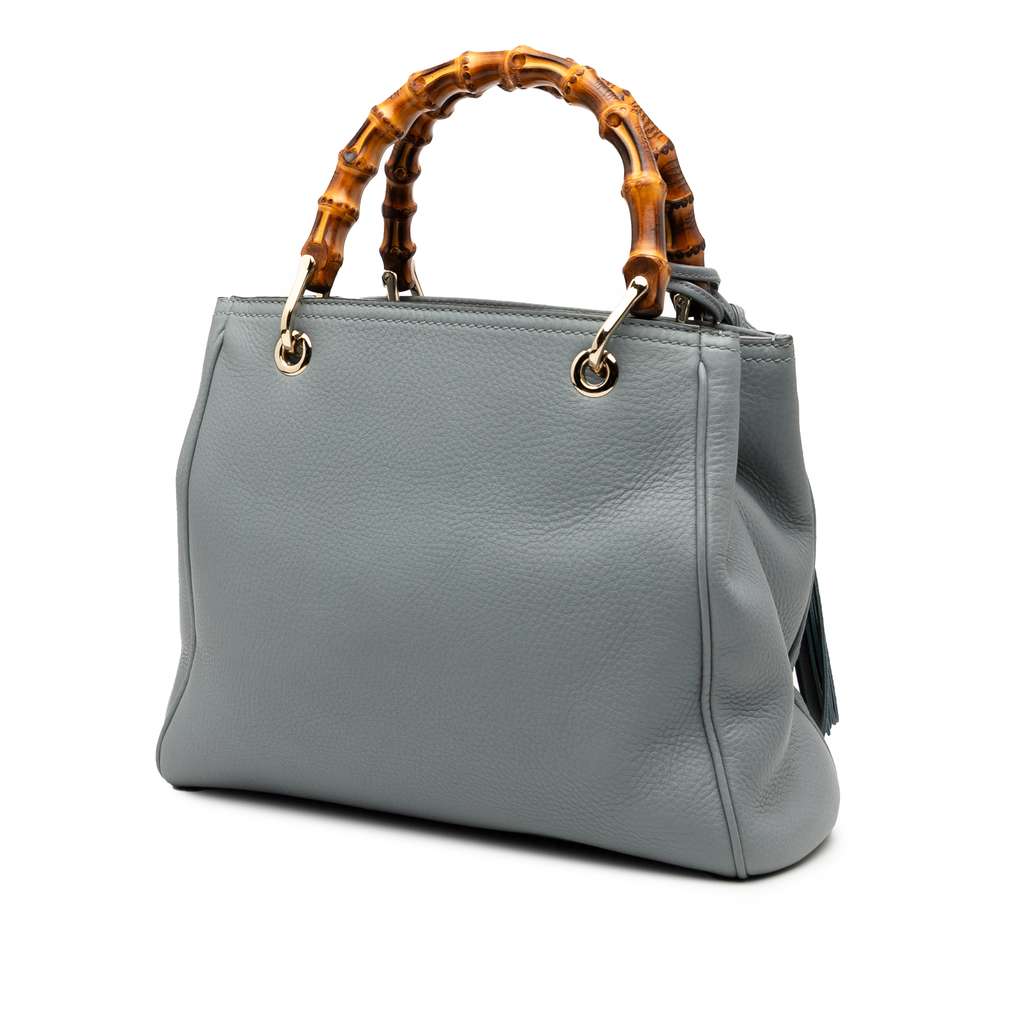 Gucci Small Calfskin Bamboo Shopper Satchel - 2