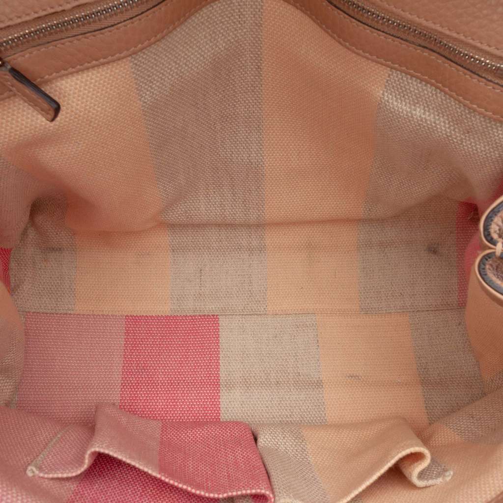 Gucci Medium Leather Bamboo Daily Satchel - 4