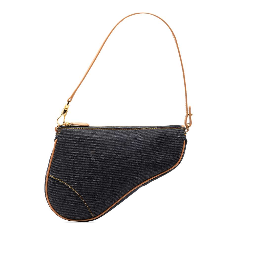 Dior Mini Denim Saddle Pochette