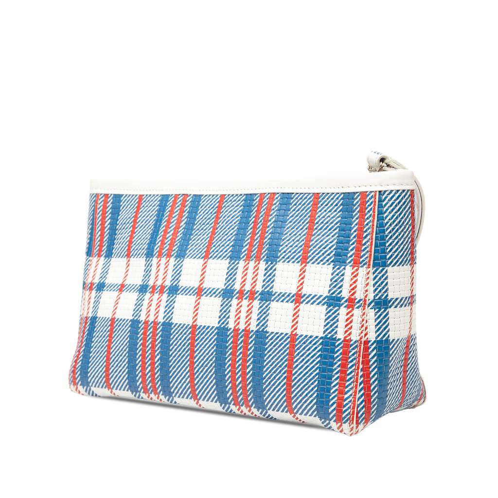 Balenciaga Small Lambskin Z Check Printed Barbes Zip Pouch - 2