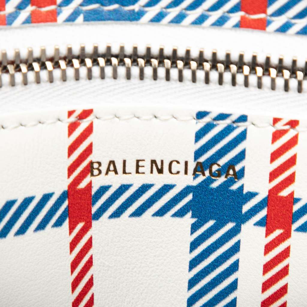 Balenciaga Small Lambskin Z Check Printed Barbes Zip Pouch - 5