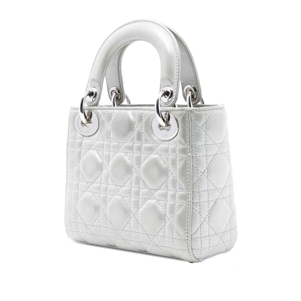 Dior Mini Iridescent Lambskin Cannage Lady Dior - 2
