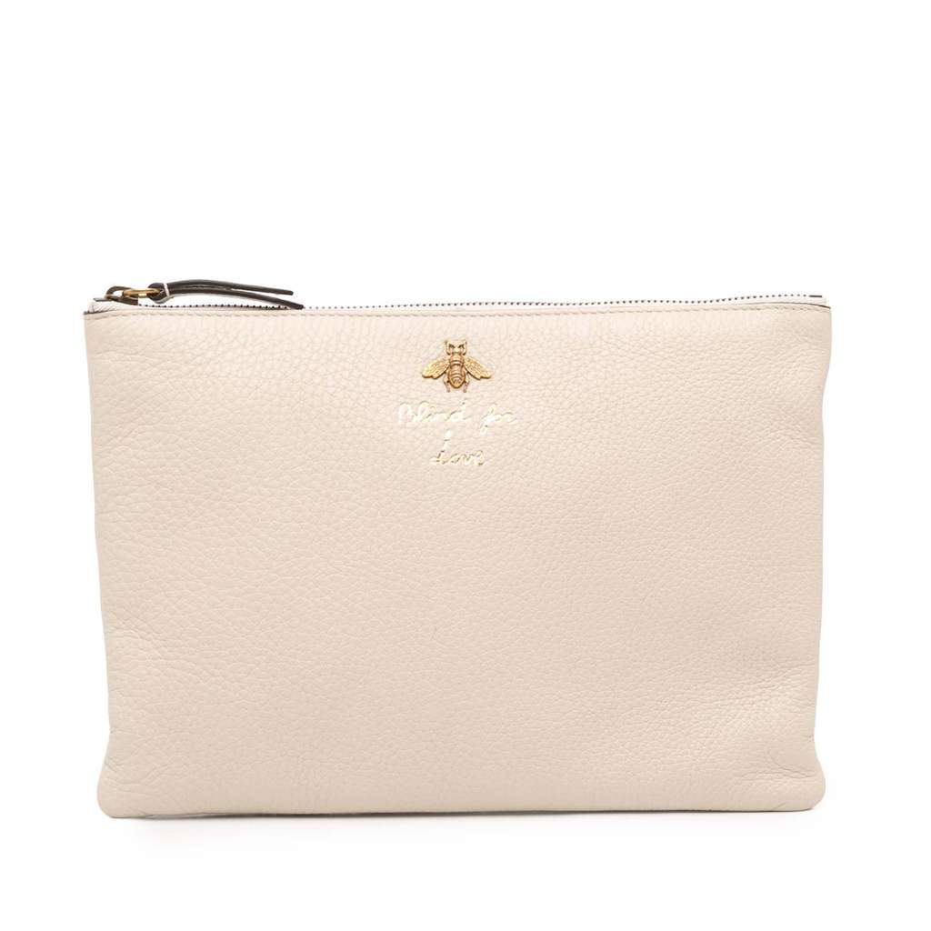 Gucci Leather Blind For Love Clutch