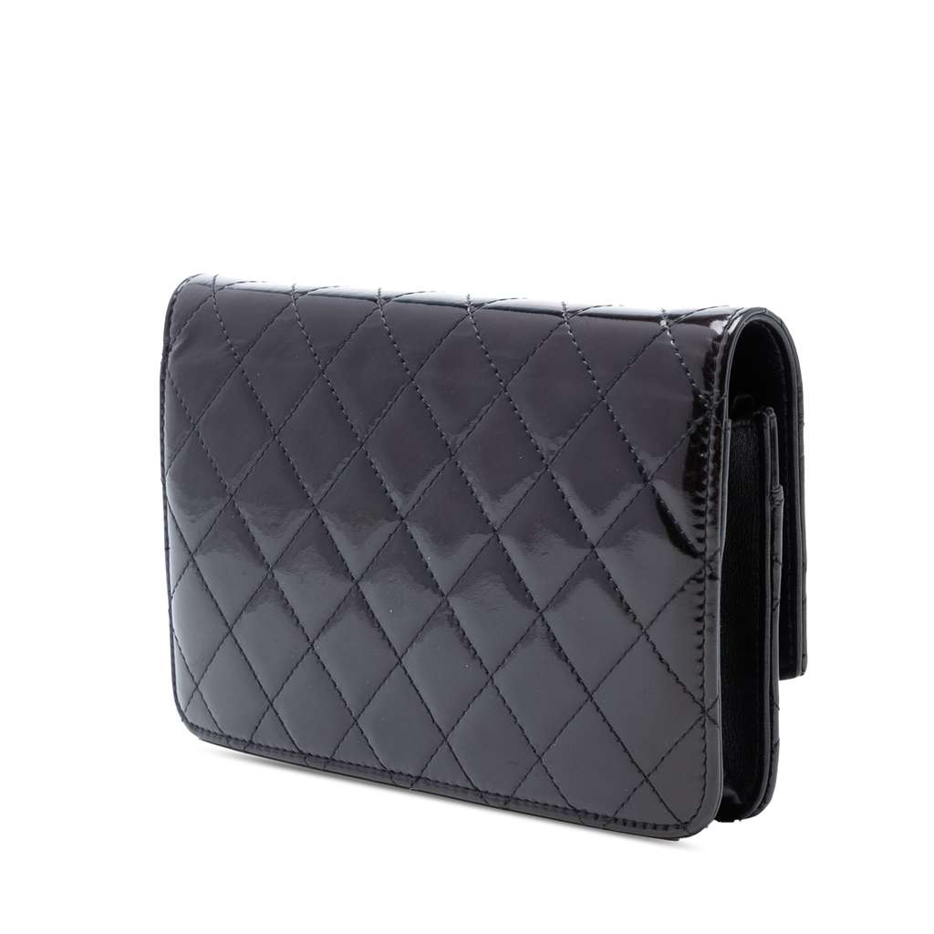 Chanel CC Quilted Patent Brilliant Wallet On Chain - 2