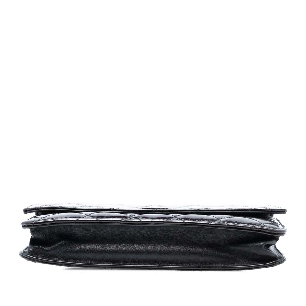 Chanel CC Quilted Patent Brilliant Wallet On Chain - 3
