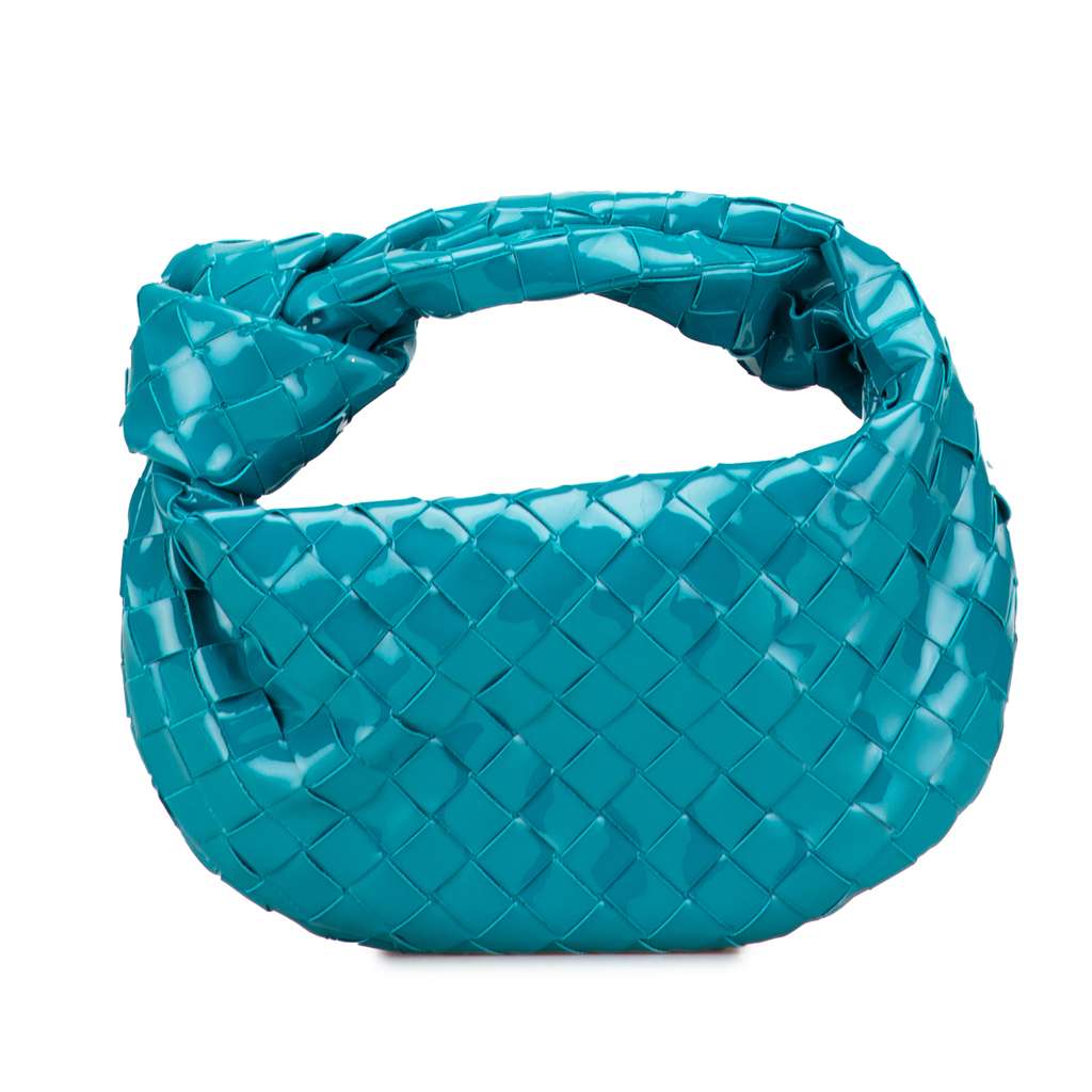 Bottega Veneta Mini Patent Intrecciato Jodie