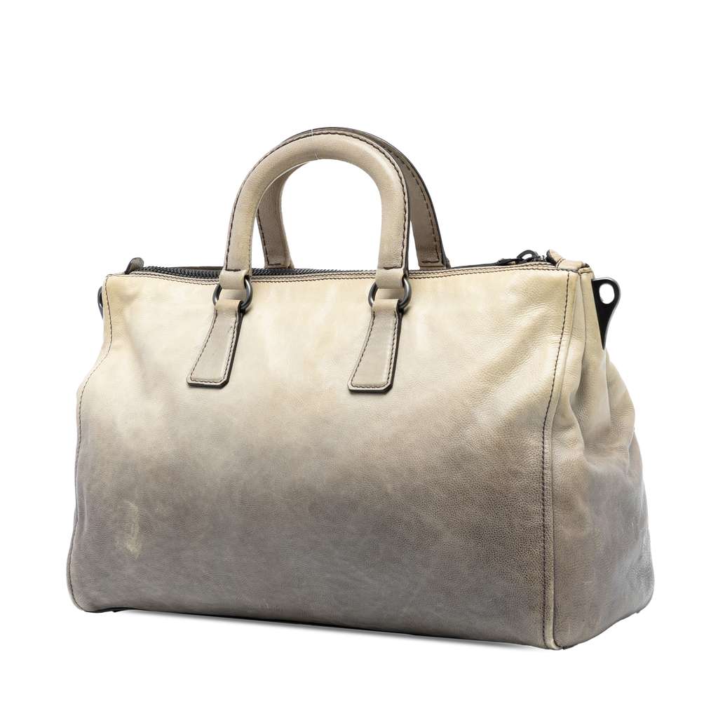 Prada Glace Calf Ombre Leather Satchel - 2