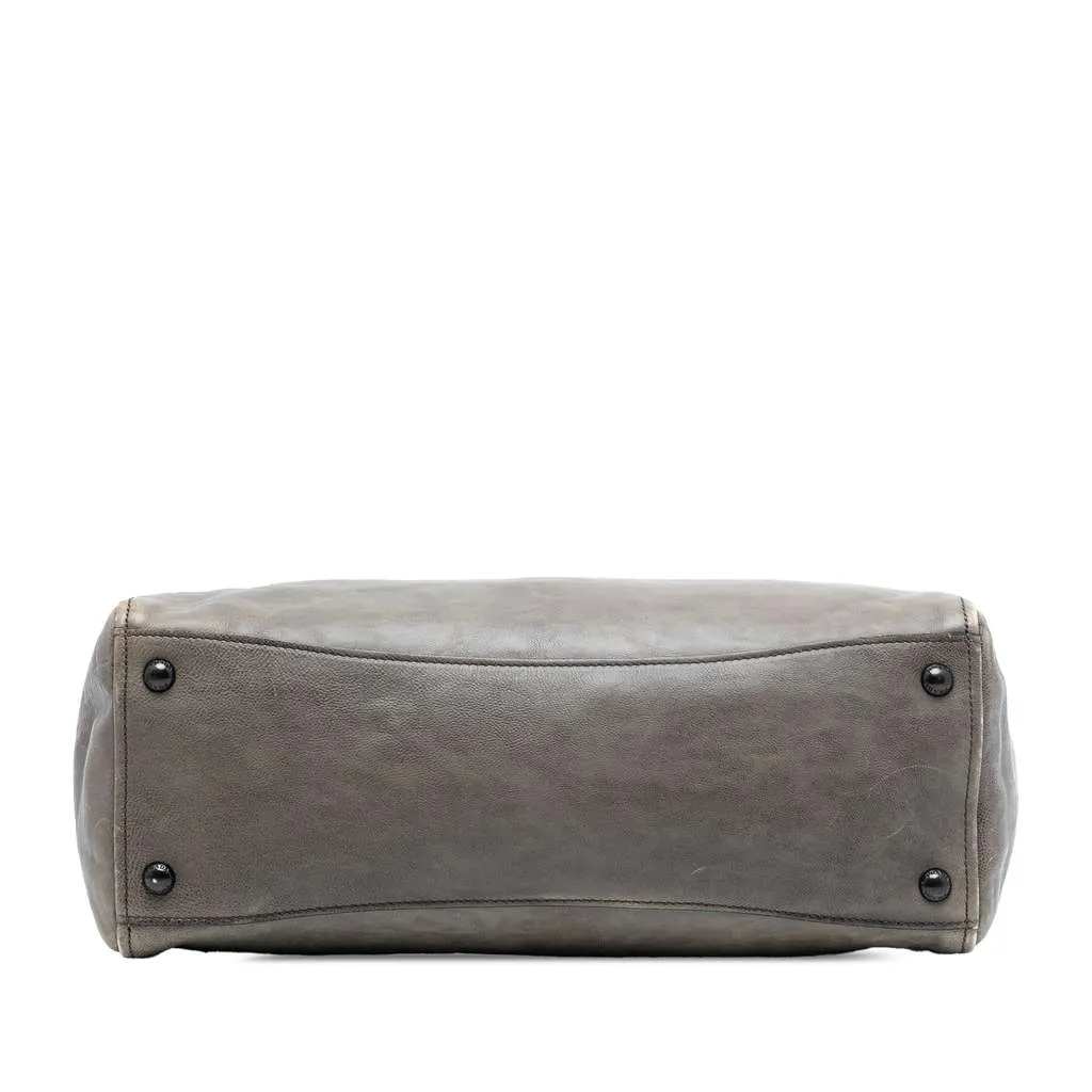 Prada Glace Calf Ombre Leather Satchel Brown Leather Very good - Inside View