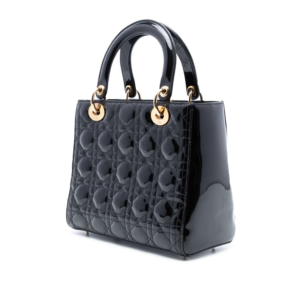Dior Medium Patent Cannage Lady Dior - 2