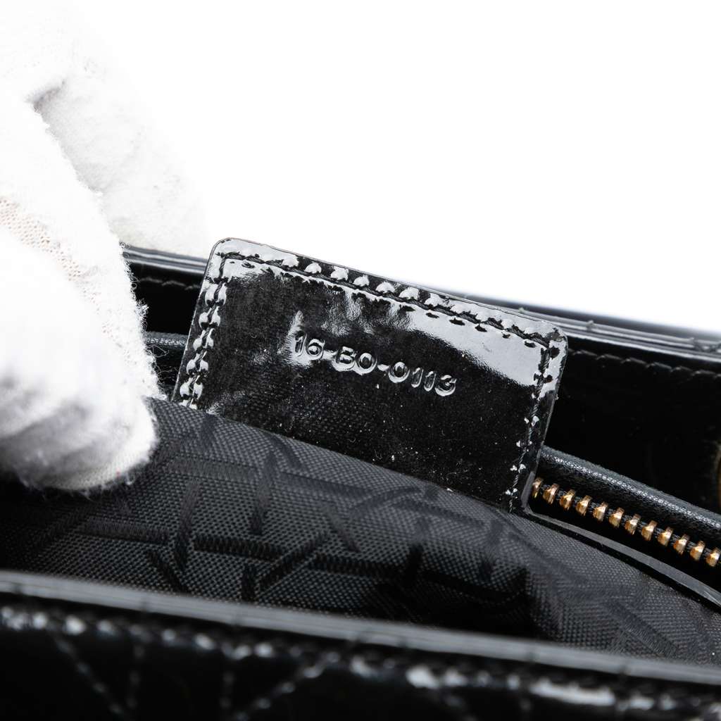 Dior Medium Patent Cannage Lady Dior - 5