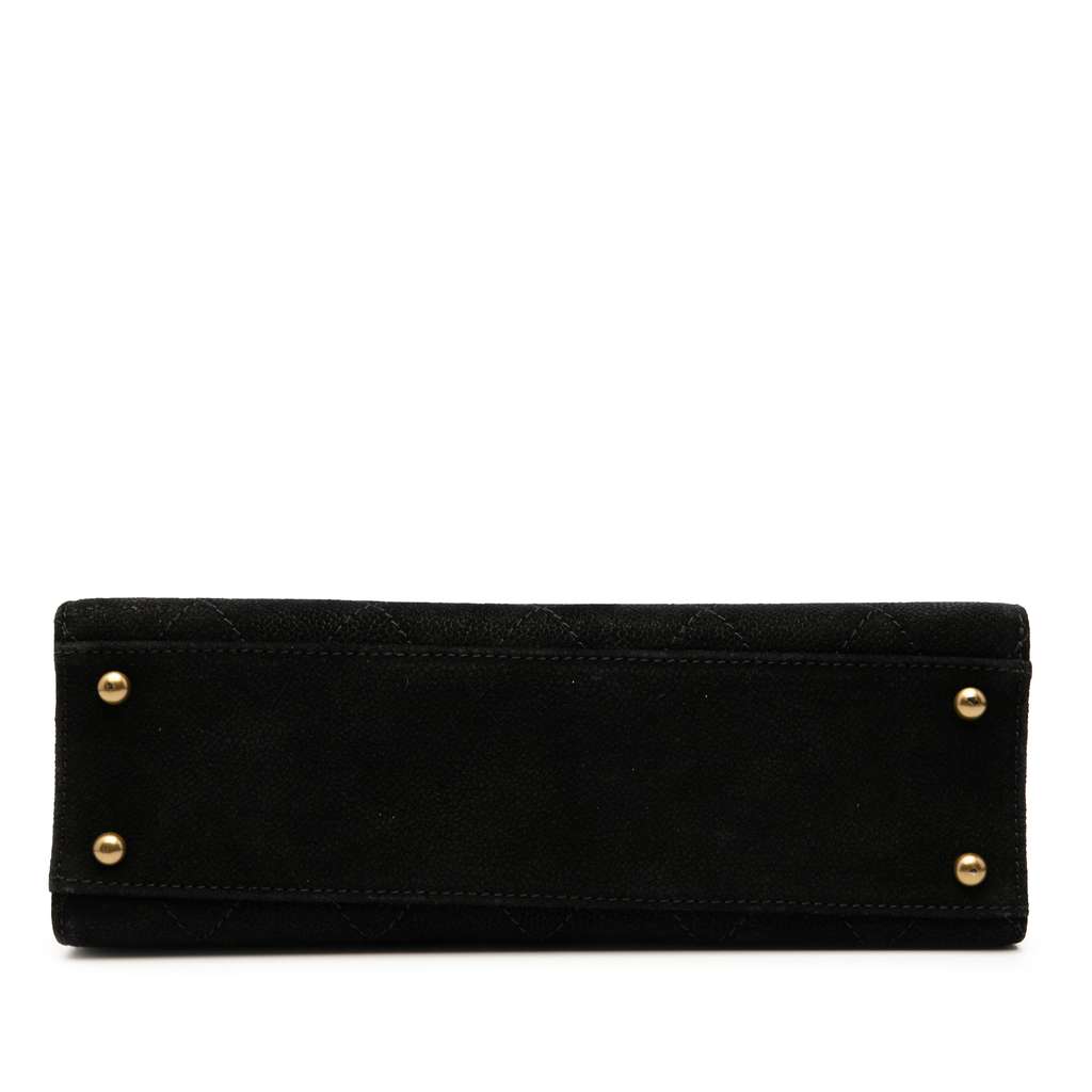 Chanel CC Suede Caviar Stitched Tote - 3