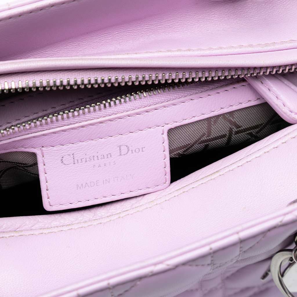 Dior Medium Lambskin Cannage Lady Dior - 5