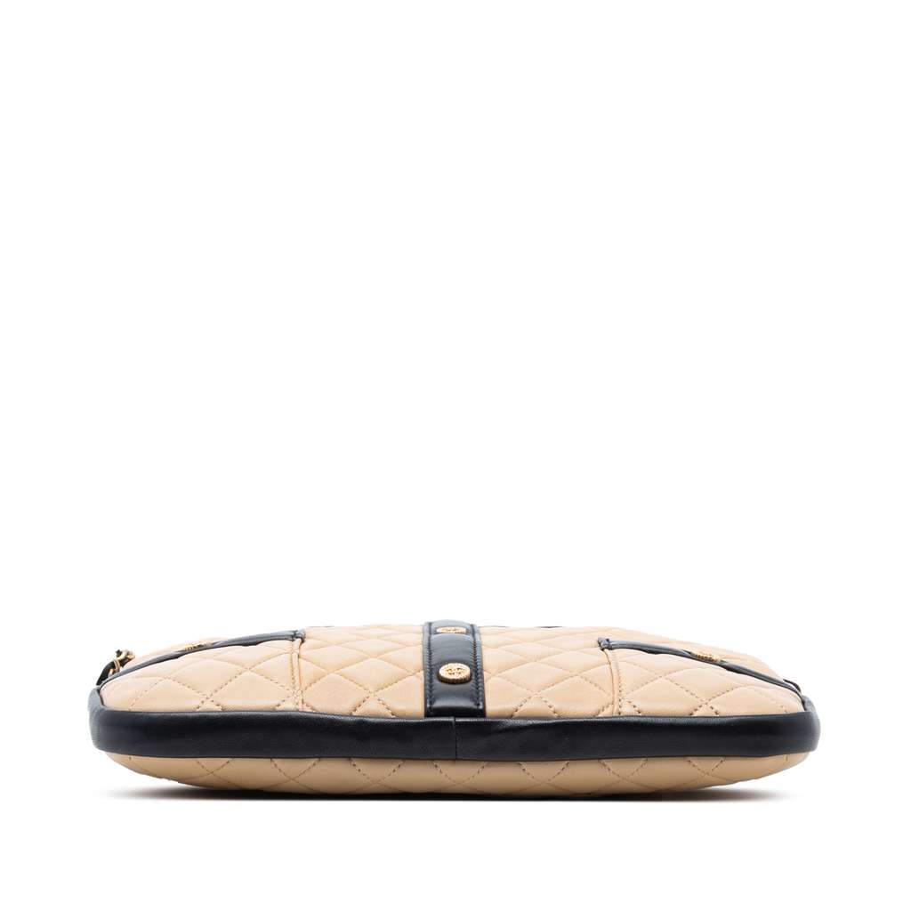 Chanel Small Quilted Lambskin Girl Clutch on Chain - 3