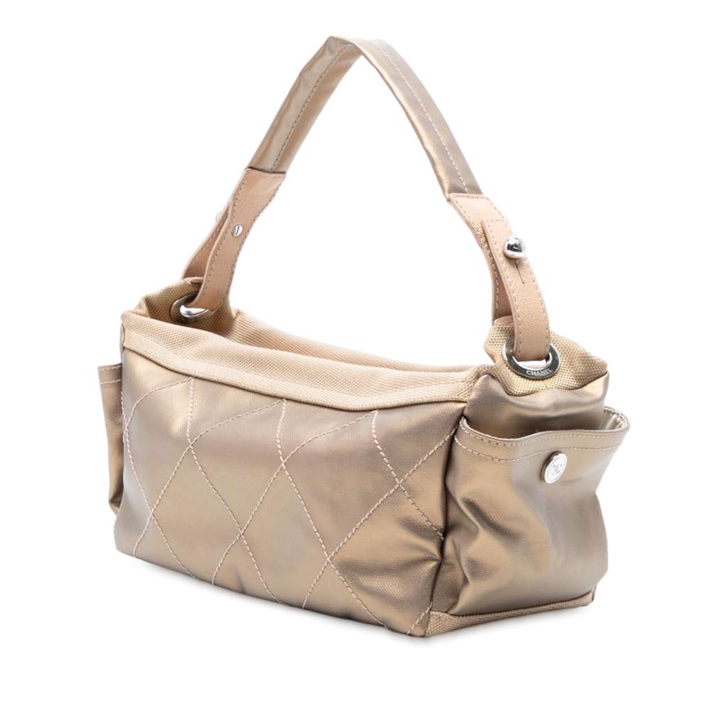Chanel Paris Biarritz Quilted Coated Canvas Handbag - 2