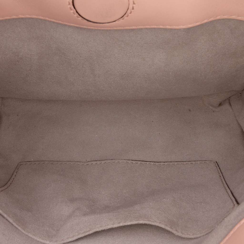 Gucci Mini Leather Bamboo Nymphaea Satchel - 4