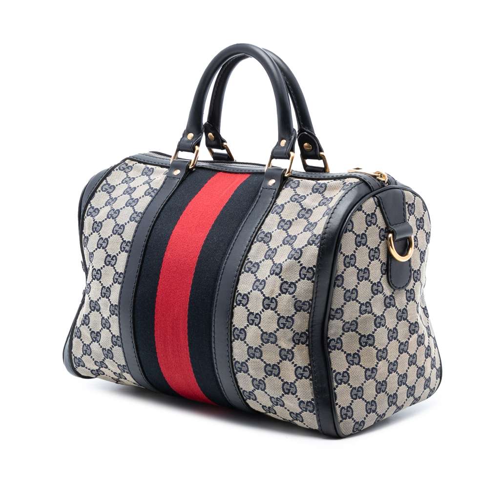 Gucci Medium GG Canvas Web Joy Boston Bag - 2